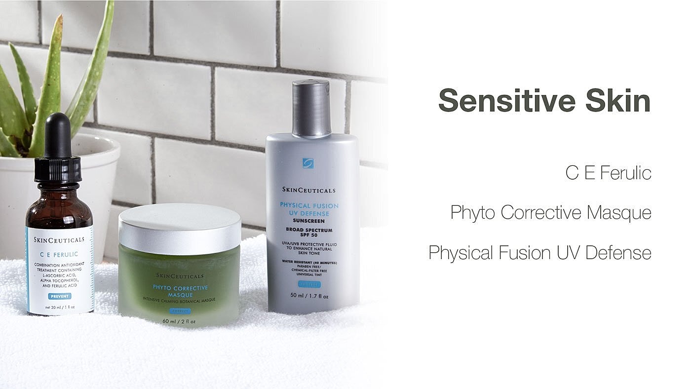 SkinCeuticals products for sensitive skin care.