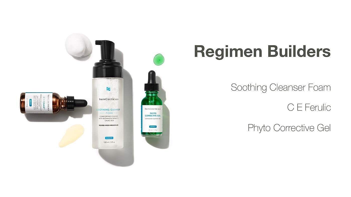 SkinCeuticals skincare products on white background.